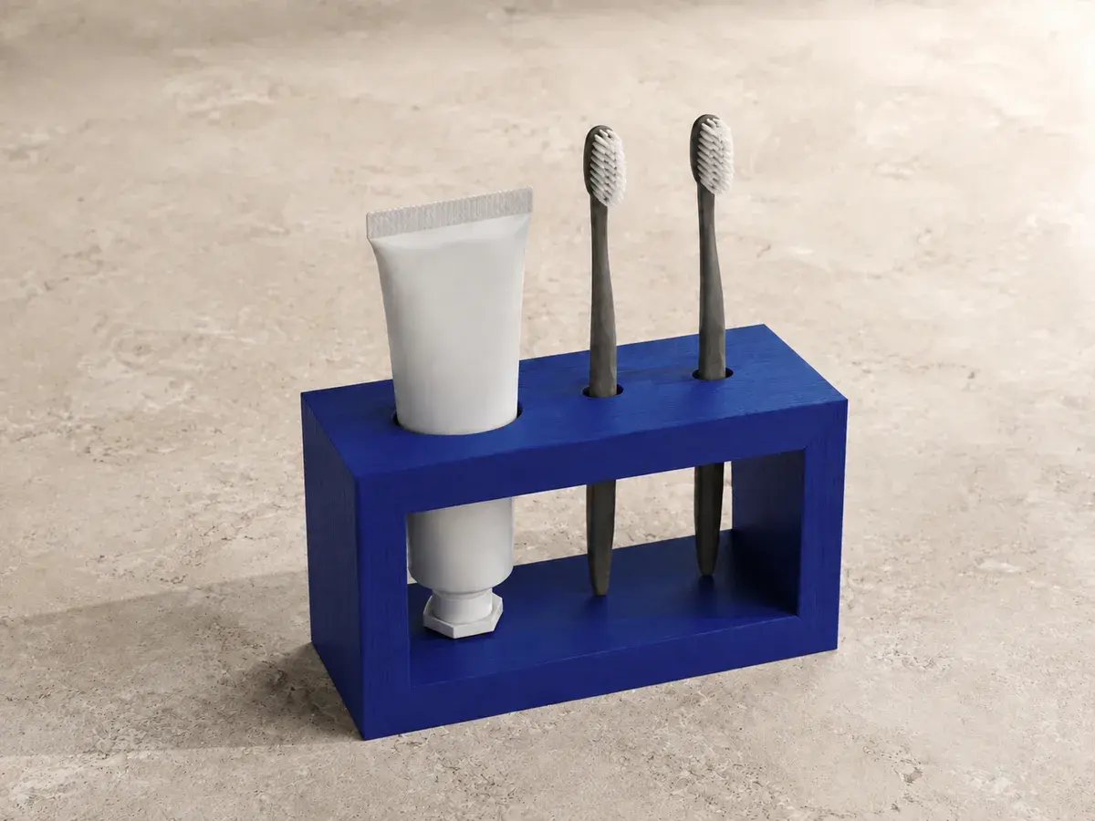 Toothbrush Holder, Blue, illustrative finish preview, reference configuration