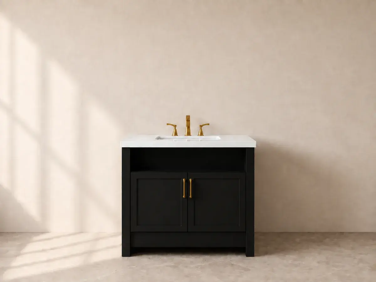 Montauk, 36 inches, Jet Black, illustrative finish preview, reference configuration