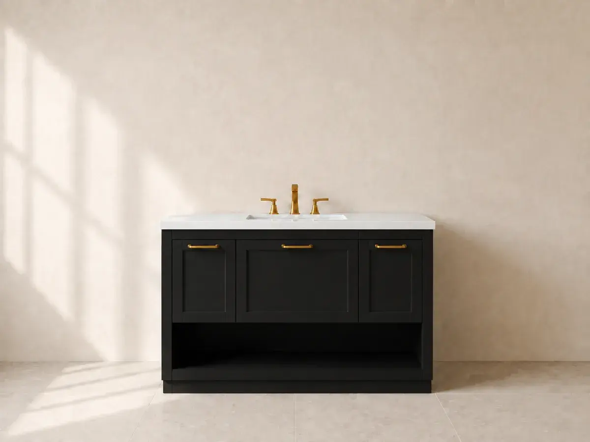 Lloyd Harbor, 48 inches, Jet Black, illustrative finish preview, reference configuration