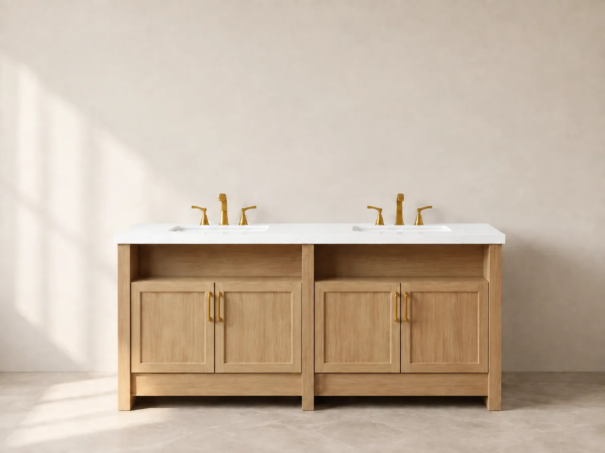 Montauk in White Oak, an illustrative 72-inch finish study