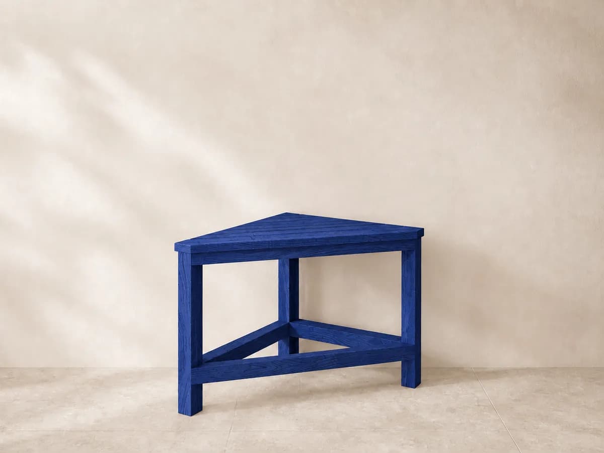 Corner Shower Bench — Finish reference.