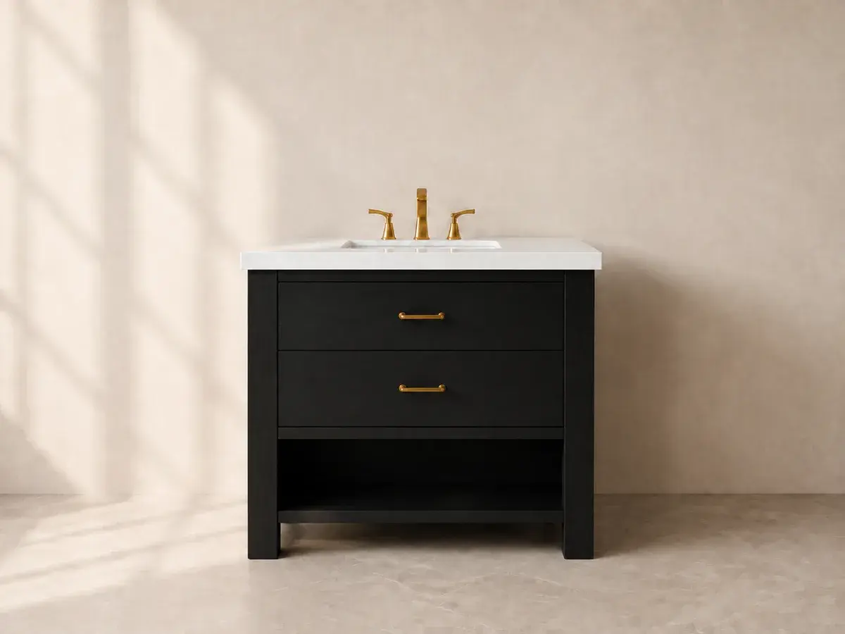 Bellport, 36 inches, Jet Black, illustrative finish preview, reference configuration